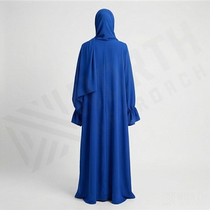 2025 OEM Kimono Abaya pour femmes musulmanes, en tissu polyester épais, doux et très extensible, col en V, manches longues, pour fêtes, Ramadan, mariages - Product Image 2