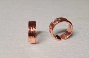 Bague tournante ajustable en cuivre pur faite à la main, bijoux unisexes pour un usage quotidien - Product Image 2