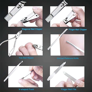 Premium 7 in 1 Stainless Steel Nail Care Set Professional <b>Manicure</b> <b>Kit</b> Portable Case Classic Style Adult Teen Custom Logo Single - Product Image 5