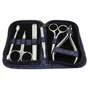 Morje Surgical Luxurious Blue <b>Nail</b> <b>Kit</b> with Stainless Steel Tools Professional Portable Manicure Set Case 10 in 1 - Product Image 4