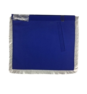 Tablier de Maître Ancien Maçon de la Loge Bleue - Blanc et Bleu Royal avec Broderie Argentée - Product Image 6