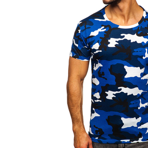เสื้อยืดลายพรางสำหรับผู้ชาย ขายส่ง ผลิตตามสั่ง ขายดีที่สุด คุณภาพพรีเมียม คอกลม แขนสั้น สีพื้น - Product Image 3