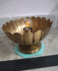Handmade <b>Polished</b> <b>Chrome</b> Finish Brass Flower Ceiling Light Vintage Flush Mount Fixture - Product Image 2