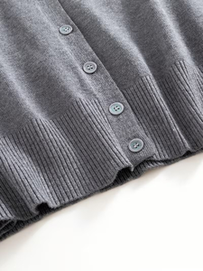 Cárdigan de Invierno para Mujer, Formal, Cuello Redondo, Tejido Estándar, Ecológico, de Secado Rápido, Antiarrugas, Transpirable, Vintage, Manga Larga - Product Image 5