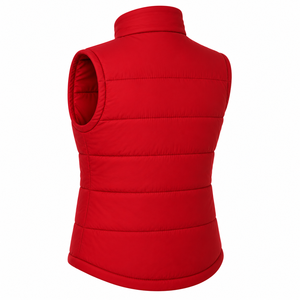 Chaleco Acolchado sin Mangas para Mujer al por Mayor, Cuello Alto, Bolsillos con Cremallera, Color Sólido, Personalizado, Cálido de Invierno, de Poliéster/Nylon - Product Image 6
