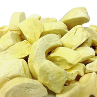 Durian lyophilisé premium du Vietnam, saveur riche, texture croustillante, goût sucré, prêt à consommer, emballé en vrac, collation saine