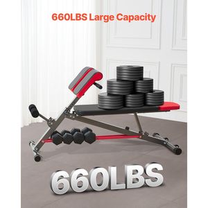 Panca Multifunzionale Regolabile per Allenamento Completo del Corpo, Capacità 300 Kg, Sedia Romana per Iperestensione - Product Image 3