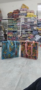 Bolso Tote Acolchado de Moda Bohemia Vintage, Espacioso y Duradero, de Tela de Algodón Ligera para Uso Diario - Product Image 3