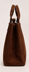 Sac fourre-tout de plage bohème en daim marron de qualité supérieure pour femme, sac à main d'épaule en cuir de luxe, sac de travail spacieux, vente en gros OEM ODM - Product Image 4