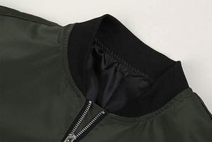 Trendy College Varsity Coat Compra a granel EE. UU. Chaqueta bordada de béisbol atlético para hombres Abrigo de bombardero de satén de moda Fabricante - Product Image 2