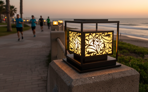 Lámpara de poste para puerta de acero/inoxidable de 1 año de duración, para exteriores/paredes/villas/jardines, 3500K (blanco cálido), CA 220V (±10%), extraíble, de Vietnam CM Decor - Product Image 3