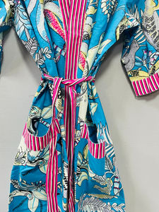 Veste Kimono sans manches unisexe de luxe faite à la main en coton indien Kantha brodé floral, respirante, pour l'hiver et l'été, décontractée - Product Image 5