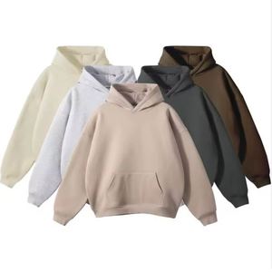 Sweat-shirts à capuche 100 % coton pour hommes, épais, en molleton lourd, coupe oversize, motif imprimé, tricoté, 340g, personnalisé, anti-plis - Product Image 4