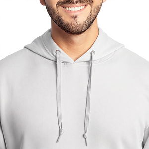 Men's Grey Half <b>Zip</b> Pullover Hoodie Drawstring <b>Hooded</b> Sweatshirt Long Sleeve Cool Streetwear Winter Fashion Top for Daily Wear - Product Image 1