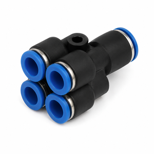 Conector en T de Latón Negro de Empuje Rápido con Rosca Macho para Equipos Industriales, Hecho en China - Product Image 3