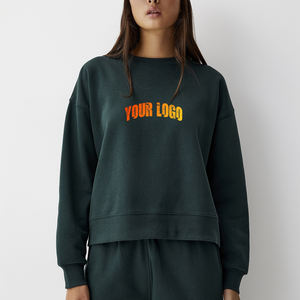 Sudadera con Capucha Blanca Sólida para Mujer con Bolsillo Canguro, Logotipo Personalizado, Impresión Puff y Técnicas de Bordado para Invierno ODM - Product Image 2