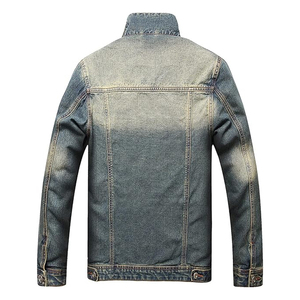 OEM High Quality <b>Custom</b> Men's <b>Denim</b> <b>Jacket</b> Casual Fashion Button Coat Zipper Closure Light Reversible Spring Plus-Size - Product Image 1