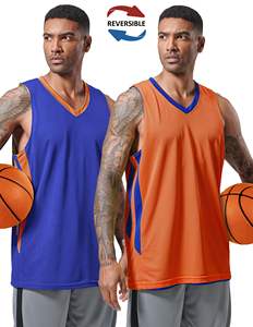 Camisetas de Baloncesto Transpirables Lavadas de Tallas Grandes, Personalizadas OEM al por Mayor, Reversibles, con Protección UV UPF 50, Ropa Deportiva que Absorbe la Humedad - Product Image 1