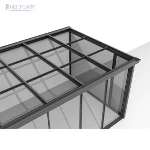 Fuson Amerikaanse Markt Tuin Tuinhuisje Aluminium <span class=keywords><strong>Pergola</strong></span> Sunrooms & Glazen Huizen Waterdichte Rv Serre Aansluiten Op Muur - Product Image 3