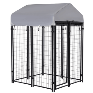 Cuccia per Cani con Opzioni di Gabbie Grandi e Piccole, Trasportino in Metallo e Ferro per Animali Domestici, Cuccia XL per Gatti e Animali Domestici, Confezionata con Vassoio in Legno - Product Image 3