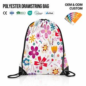 Sac à dos unisexe imperméable à cordon de serrage avec imprimé de dessin animé, logo personnalisé, en polyester, pour le sport et la gym - Product Image 4