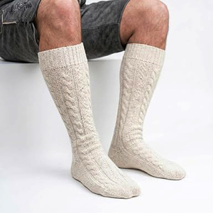 Traditional Trachten <b>Socks</b> Men Oktoberfest Bavarian 100% Cotton Breathable Summer Kniebundsocken for Lederhosen - Product Image 2
