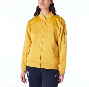 High Quality Women's Satin Varsity Jacket Custom Logo Breathable Varsity Jacket 100% Silk Satin Varsity Jackets - Product Image 1