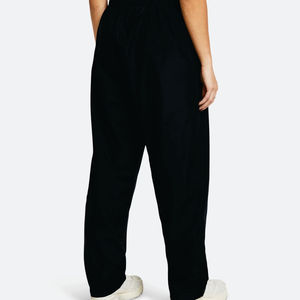 Pantalon Harem en Polaire Noir pour Femme, Taille Haute, Fermeture Élastique, Coupe Droite, Longueur Entière, Couleur Unie, Poches, Décontracté, Respirant, Léger - Product Image 3