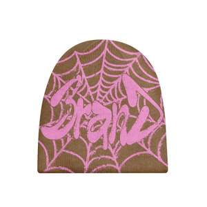 Gorro de Punto Moderno con Estampado de Telaraña, Unisex, Estilo Urbano, para Invierno, 56-58 cm, Tejido por Computadora, Cálido - Product Image 2
