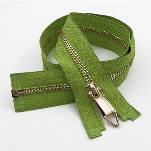 Nylon Invisible <b>Zipper</b> Metallic Zip 5# Brass <b>Zipper</b> Custom <b>Zipper</b> for Clothes Open End Metal Zip - Product Image 3