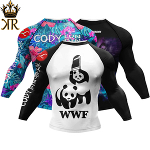 Rashguard de BJJ haute performance extensible dans quatre directions, haut de compression pour grappling sans kimono, MMA et entraînement de fitness - Product Image 2