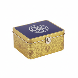 Caja de Joyería Rectangular de Metal con Logotipo Personalizado - Product Image 1