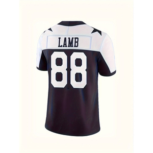 Maillot de football américain unisexe personnalisé, confortable, séchage rapide, 100 % polyester, OEM, manches courtes, été, protection UV, vente chaude - Product Image 3