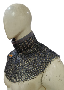 ชุดเกราะอัศวินแบบยุคกลางแท้ ดีไซน์โบราณ ขนาด 09 มม. พร้อมปลอกคอเหล็กถักแบบวงแหวน ตกแต่งด้วยหนังอย่างดี ทำด้วยมือ สำหรับแต่งกาย - Product Image 2