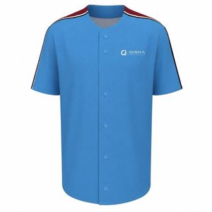 เสื้อเบสบอลชายคุณภาพสูง ติดกระดุมเต็มตัว น้ำหนักเบา ระบายอากาศได้ดี เหมาะสำหรับการฝึกซ้อม การแข่งขัน และสามารถสั่งทำได้ - Product Image 1