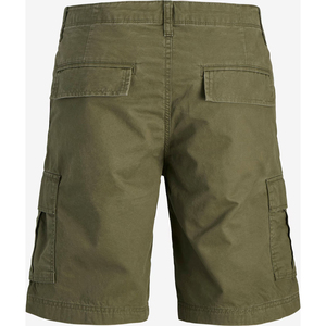 Shorts cargo tactiques en toile pour hommes, personnalisables avec logo, taille élastique, séchage rapide, pour l'extérieur, décontractés, teinture unie, OEM - Product Image 5