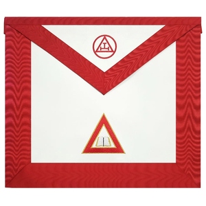 Delantal de Capellán del Arco Real Rojo con Bordado a Máquina, Regalia Masónica para Capítulo, Delantal Ceremonial de Francmasonería - Product Image 1