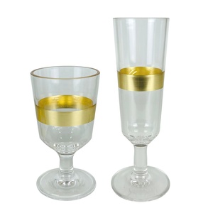 Verre à long drink en acrylique doré - Product Image 3