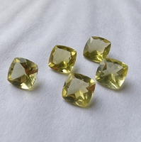 Cushion-Schliff Form 5,0mm ~ 10,0mm Gelber Facettierter Halbedelstein Natürlicher Citrin Hochwertige Edelsteine für Schmuckherstellung