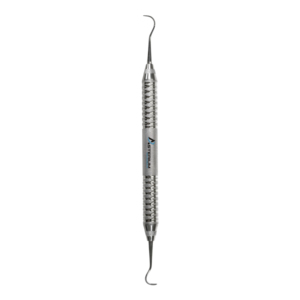 Sonde dentaire manuelle à pointe incurvée, double extrémité, en acier inoxydable, pour diagnostic parodontal, avec poignée ergonomique, pour examen buccal - Product Image 1