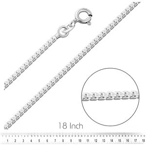 Collar de Cadena de Plata de Ley 925 para Mujer, 18 Pulgadas, Chapado en Rodio, Antideslustre, Sin Níquel, Regalo de Boda, Joyería al por Mayor - Product Image 3