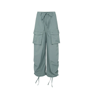 Pantalones Cargo para Mujer, Cintura Alta, Múltiples Bolsillos, Pantalones Casuales Holgados, Ropa Urbana, Cómodos para el Día a Día - Product Image 1