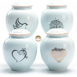 Decorative Metal Keepsake Cremation Urn Wholesale Brass Funeral Urn Supplier Premium Cremation Urn Made of Aluminum Alloy Person - Product Image 5