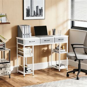 Small White Computer Desk for Writing Home Office or Student Use - Product Image 1