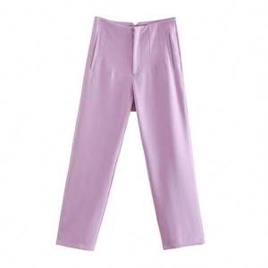 HANO 2024 Pantalon Cargo Décontracté en Toile Respirante pour Femme, Taille Mi-Haute Élastique, à Lacets, Non Tissé, Coupe Droite, Imperméable, ODM - Product Image 5