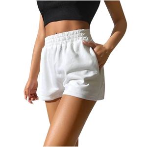 Shorts de Moda para Mujer, Cintura Alta, Ajustados, Elásticos, con Estampado a Cuadros, Casuales, Transpirables, de Secado Rápido, Impermeables, de Algodón y Poliéster - Product Image 2