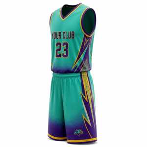Ensemble de maillots de basket-ball personnalisés pour hommes, impression par sublimation, tissu en maille respirant sur le devant, séchage rapide, vêtements de sport d'été - OEM/ODM - Product Image 4