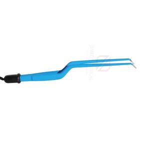 Pinzas bipolares médicas recubiertas de azul, pinzas de coagulación en ángulo tipo bayoneta para cirugía, estériles, instrumento de alta precisión - Product Image 6