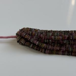 Cuentas de turmalina natural AAA, facetadas, en forma de disco, tipo rondelle, para la fabricación de joyería, cuentas sueltas al por mayor. - Product Image 3