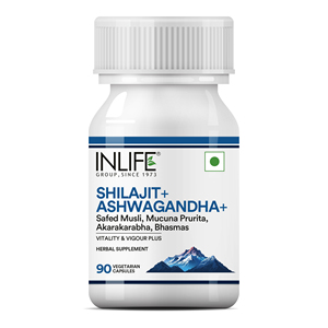 Capsules de Shilajit, Ashwagandha et Safed Musli avec Akarkara, mélange ayurvédique 14 en 1, 90 capsules végétariennes, énergie quotidienne - Product Image 1
